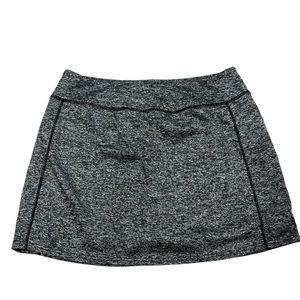Heather gray skort. Soft , stretchy and flattering with inside shorts. L. NWT
